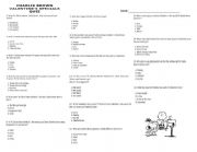 English Worksheet: Charlie Brown Valentines Quiz