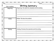 Independent Reading Summary Organizer