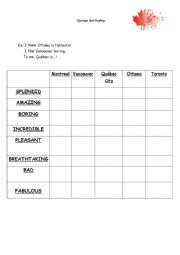 English Worksheet: opinion battleship