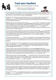 English Worksheet: Finnish Education System Reading and Debate - CAE practice
