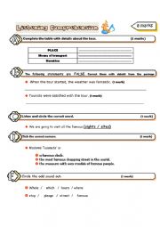 English Worksheet: Listening comprehension