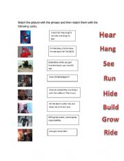 English Worksheet: Super Heroes quotes.