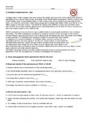 English Worksheet: Conditional sentences test