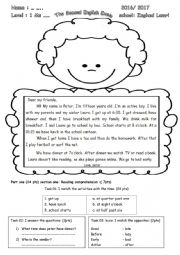English Worksheet: peter (test) part one