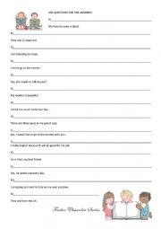 English Worksheet: REWIEW