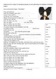 English Worksheet: SONG 