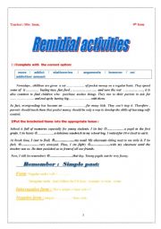 English Worksheet: review 