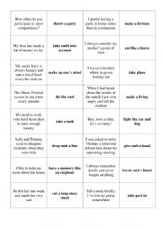 English Worksheet: Idioms (domino)