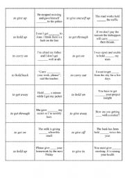 English Worksheet: phrasal verbs (domino)