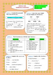 English Worksheet: Module one: reviex