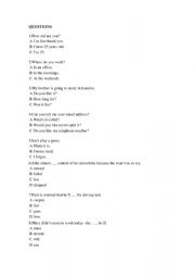 English Worksheet: QUESTIONS