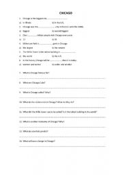 English Worksheet: Chicago English File