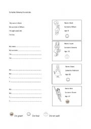 English Worksheet: Personal identificattion