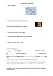 English Worksheet: new zealand