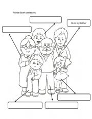 English Worksheet: My family