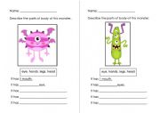 English Worksheet: describe the aliens