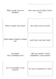 English Worksheet: talking about Food tastes (speaking cards)