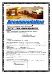 English Worksheet: Accomodation 