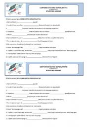 English Worksheet: Degrees of adjectives - Studying abroad 2