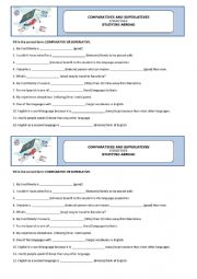 English Worksheet: Degrees of adjectives - Studying abroad 2