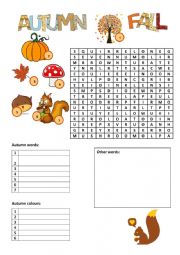 English Worksheet: Autumn