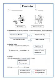 English Worksheet: Possessive s form
