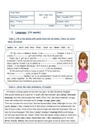 English Worksheet: 7th mid term 1