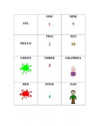 English Worksheet: Game (Vocabulary) 