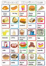 English Worksheet: food drinks