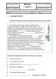 Mid Term Test 1 Grade 7