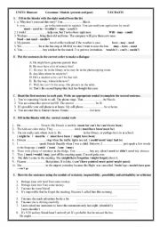 modals worksheet