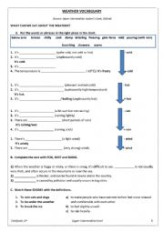 English Worksheet: Weather