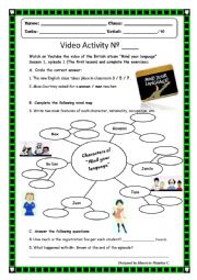 English Worksheet: Mind your language (sitcom) Video Activity
