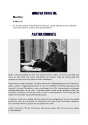 English Worksheet: Agatha Chrsitie