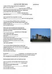 English Worksheet: Castle on the Hill