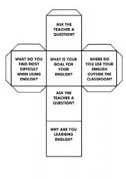 English Worksheet: Why are you learning English dice