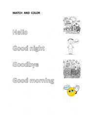 English Worksheet: GREETINGS