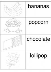 English Worksheet: Food cards