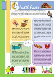 English Worksheet: HEALTH FACTS! the MUSTS to have a good health