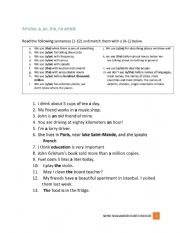 English Worksheet: Articles