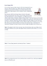 English Worksheet: Forest Gump - historical events