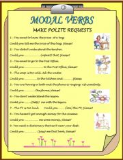 English Worksheet: modal verbs