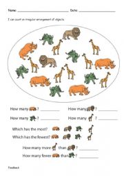 English Worksheet: Count Irregular Arrangements