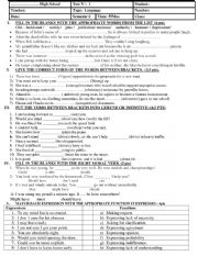 English Worksheet: LANGUAGE TEST