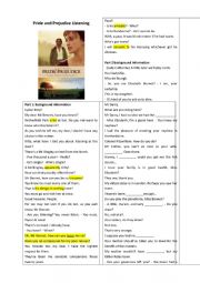 English Worksheet: Pride and Prejudice Listening