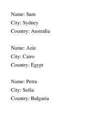 English Worksheet: Identity cards for nationality game/to be