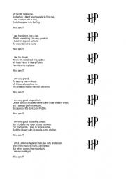 English Worksheet: Harry Potter riddles