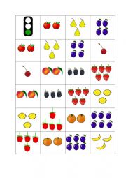 English Worksheet: Fruit domino