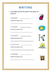 English Worksheet: WEATHER