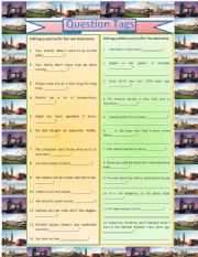 English Worksheet: QUESTION TAGS PART II